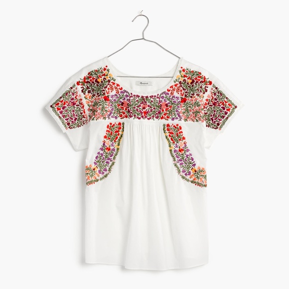 Madewell Tops - Embroidered springtime top